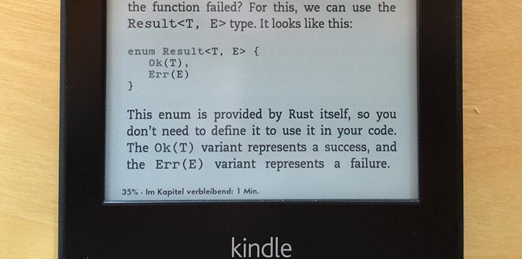Image #1 for The Rust Programming Language as EBook